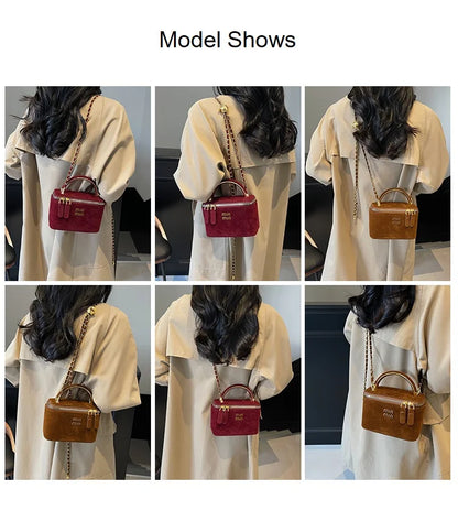 New Frosted Handbags Women's Square Bags Mini Lipstick Cosmetics Packs Ladies Handbags and Purse Niche Shoulder Crossbody Bags