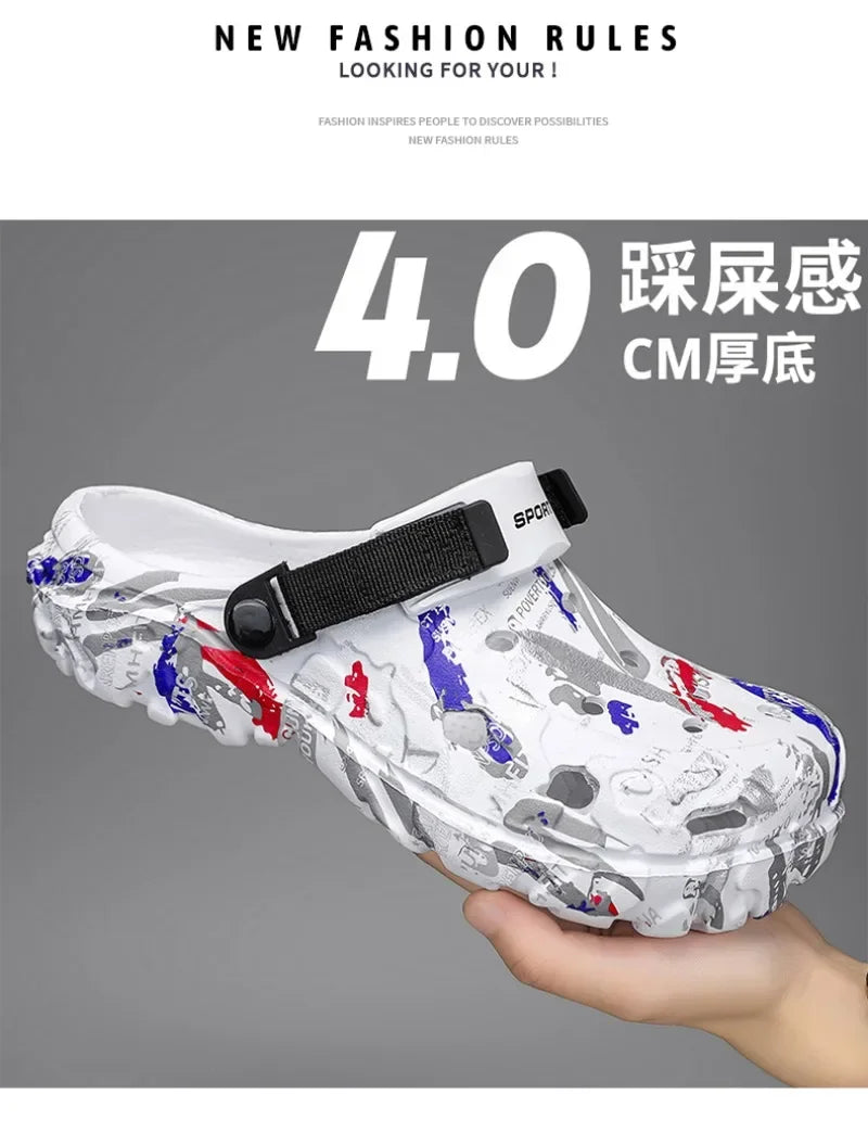 Plus Size 48 49 Men's Summer Clogs Sandals Eva Slippers Men Fashion New Flat Sandals Men Women Leisure Slides Men Casual Shoes