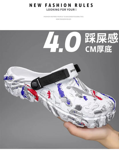 Plus Size 48 49 Men's Summer Clogs Sandals Eva Slippers Men Fashion New Flat Sandals Men Women Leisure Slides Men Casual Shoes