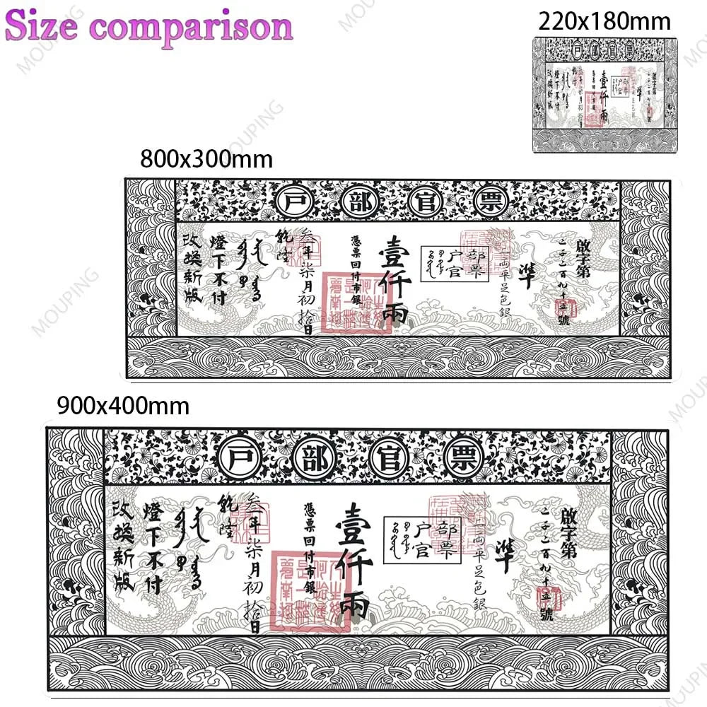 Grid Desk Mat Black Mouse Pad Gamer Laptop Office Carpet Big Mousepad Xxl Anime Computer Tables Rubber Mouse Pad Large Deskmat