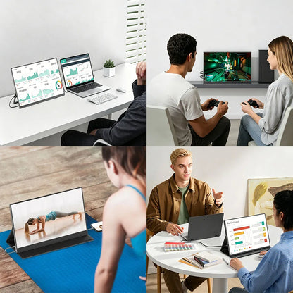 13.3-inch Touch Screen Portable Gaming Monitor Laptop Screen Extender FHD 1920x1200P IPS Touchscreen Monitor With Dual Speaker