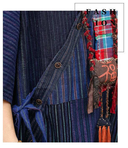Women Plaid Jumpsuit Loose Wide Legs Short Sleeves Diagonal Buttons Straps Jumpsuit LX6229