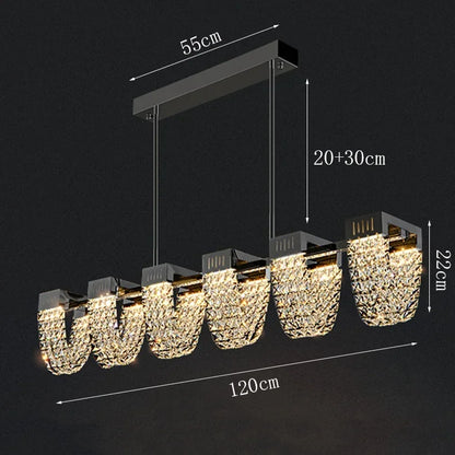 2025 New Home DecorationPendant Lights Luxury Crystal Living Room Chandelier Bedroom Pendant Lamp Ceiling Light  Indoor Lighting