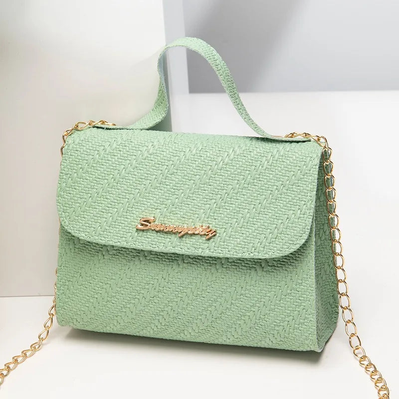 Leisure small square bag autumn and winter new women's bag wholesale simple handbag embossed chain bag cross-border bags