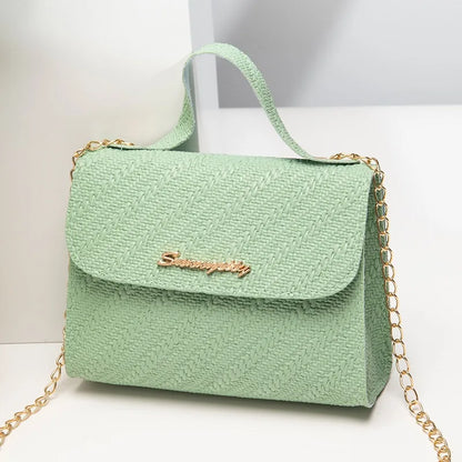 Leisure small square bag autumn and winter new women's bag wholesale simple handbag embossed chain bag cross-border bags