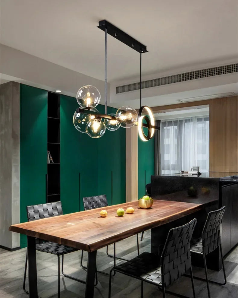 Magic Bean Long Pendant Lights Nordic Restaurant Modern Creative Kitchen Light Luxury Living Room Bar Decor Lighting G9 Bulb