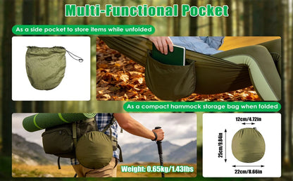 Fully Automatic Quick-Open Mosquito Net Hammock, Outdoor Single-Double Nylon Cloth Camping Support Rod, Mosquito Net, Hammock, Mosquito Repellent Hammock