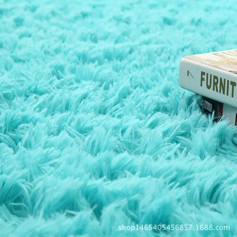 Gradient Silk Wool Bedside Rug Children's Room Living Room Bedroom Non-slip Machine Washable Not Easy to Lose Hair Carpet