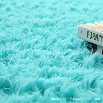 Gradient Silk Wool Bedside Rug Children's Room Living Room Bedroom Non-slip Machine Washable Not Easy to Lose Hair Carpet