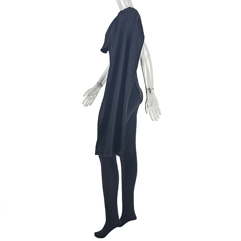 Weird Puss Ruched Bandage Patchwork Jumpsuits Women Solid Fashion o-Neck Sleeveless Skinny Stretch High Street Style Overalls