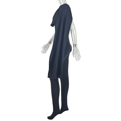 Weird Puss Ruched Bandage Patchwork Jumpsuits Women Solid Fashion o-Neck Sleeveless Skinny Stretch High Street Style Overalls
