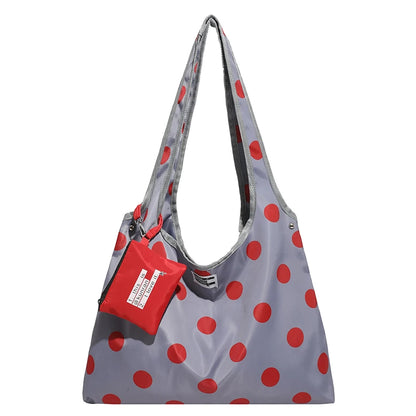 New Large Capacity Tote Handbag Polka Dot Shoulder Bag Fashion Top-Handle Bags Vintage Hobo Bucket Bag Commuting Underarm Pouch