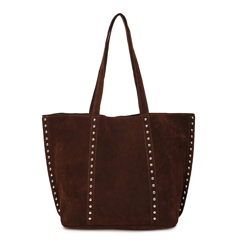 Fashion Microfiber Solid Sewing Shoulder Bags 2025 High Quality Retro Sweet Handbags Brand Sequined Large Capacity Bag for Women