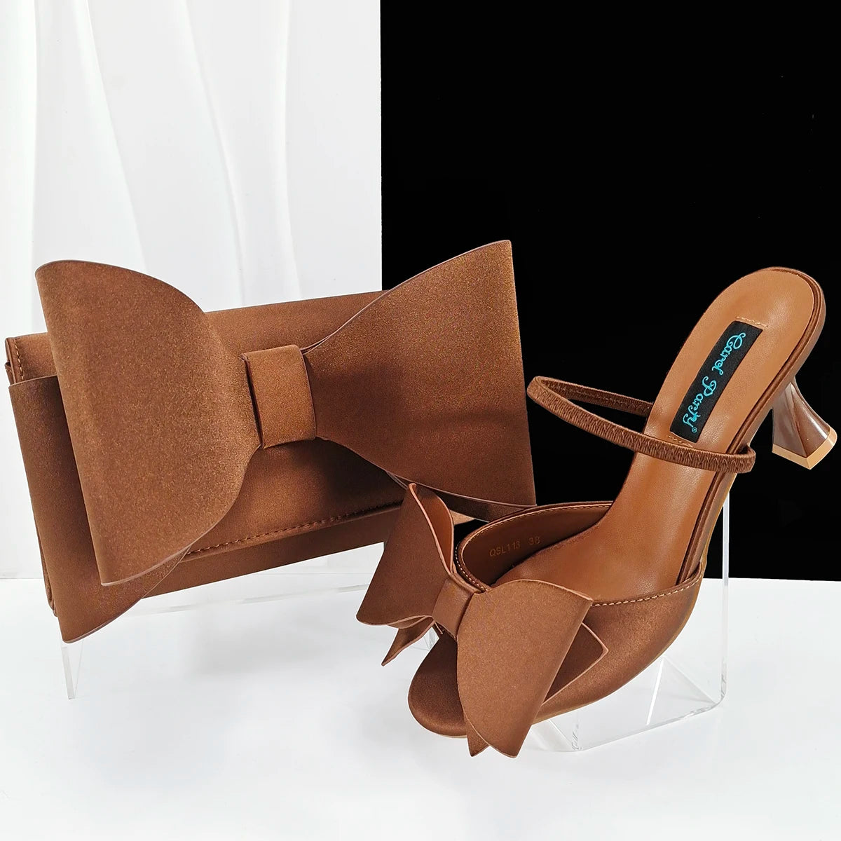 Doershow hot selling Shoes and Bags To Match Set Italy Party Pumps Italian Matching Shoe and Bag Set for Party!  SAA1-1