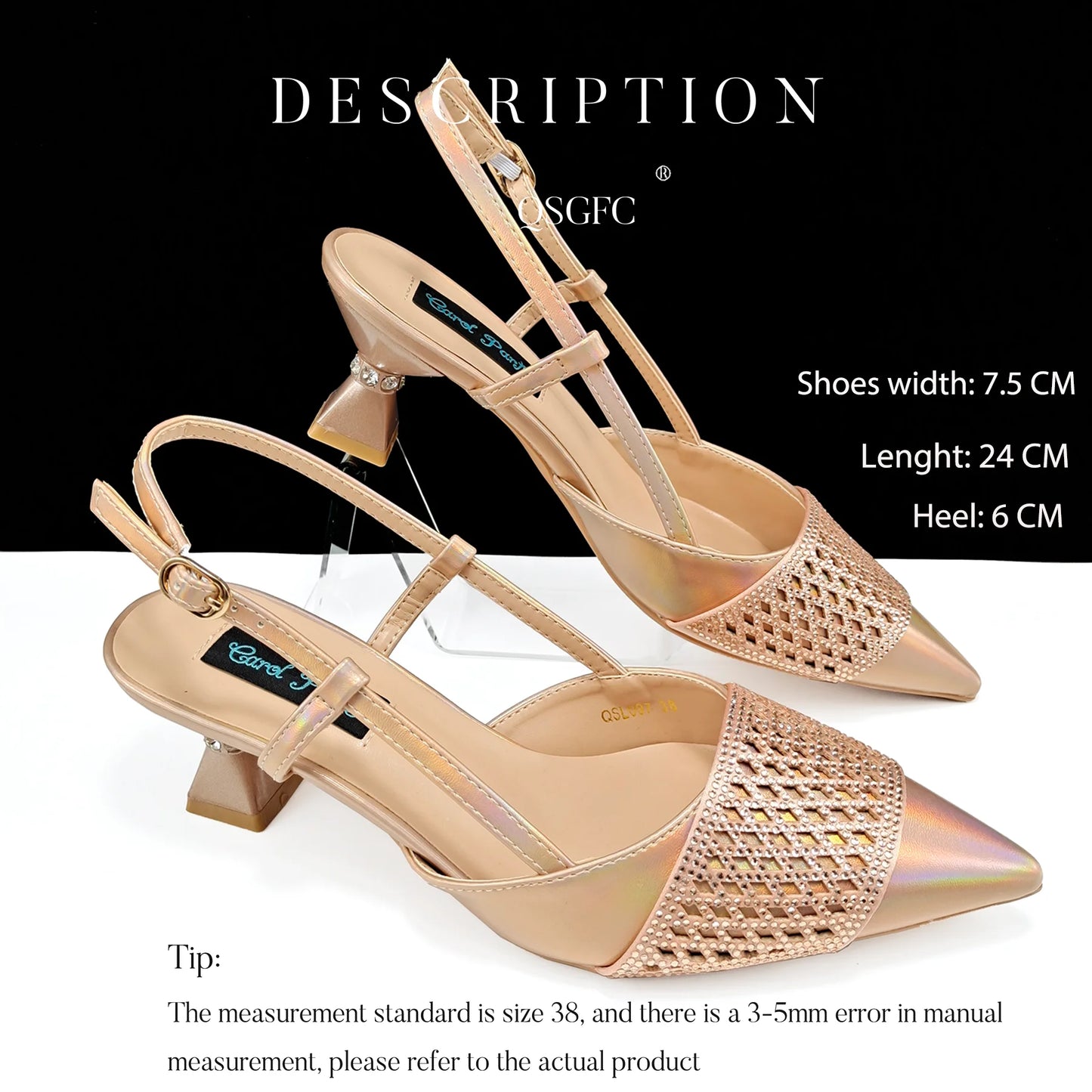 Fashion Three-Dimensional Hard Bag Sequins Decoration Lady Fashion Elegant Shoes and Bag Set Women Shoes