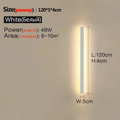 Waterproof LED Wall Light Minimalist LED Outdoor Wall Lamp Black Balcony Terrace Indoors Wall Decor IP65 Outside Garden Lights