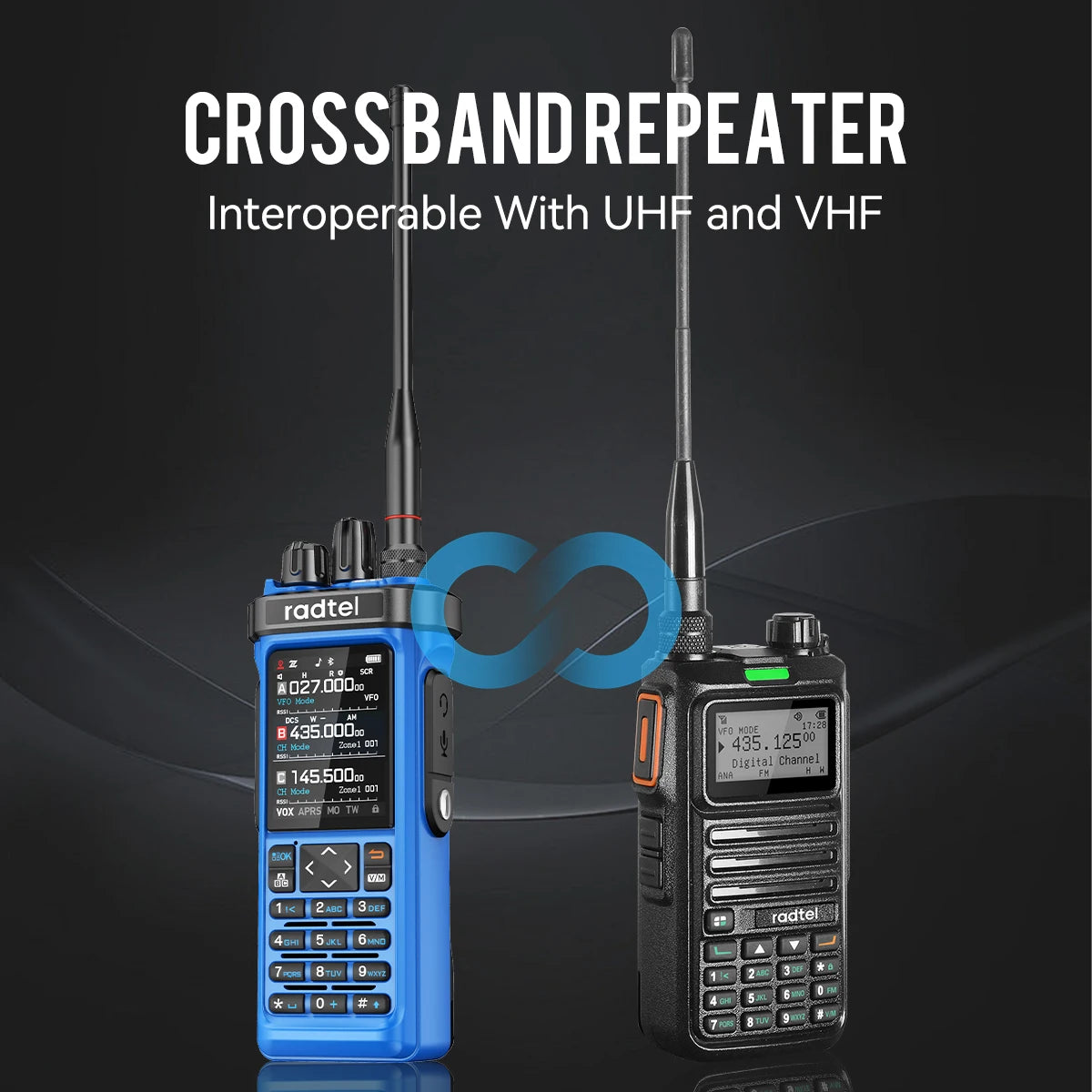 Radtel RT-950 PRO Blue + Programming Cable Walkie Talkie with GPS APRS 10W Bluetooth Phone Programming Ham Radio RT-950PRO SSB