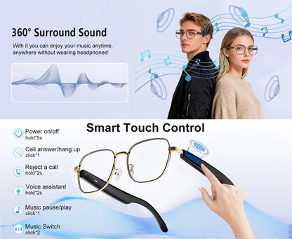 Smart Audio Glasses with Real-Time Translation Hi-Fi Music Playback Noise-Cancelling Voice Calls And Photochromic Lenses