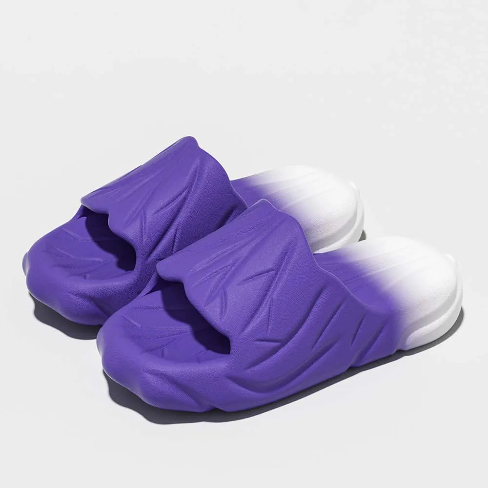 SHAJI Cute Cartoon Vegetable Cabbage Slides Unisex Couple Cloud Slippers EVA Thick Platform Cozy Non Slip Footwear Summer Indoor