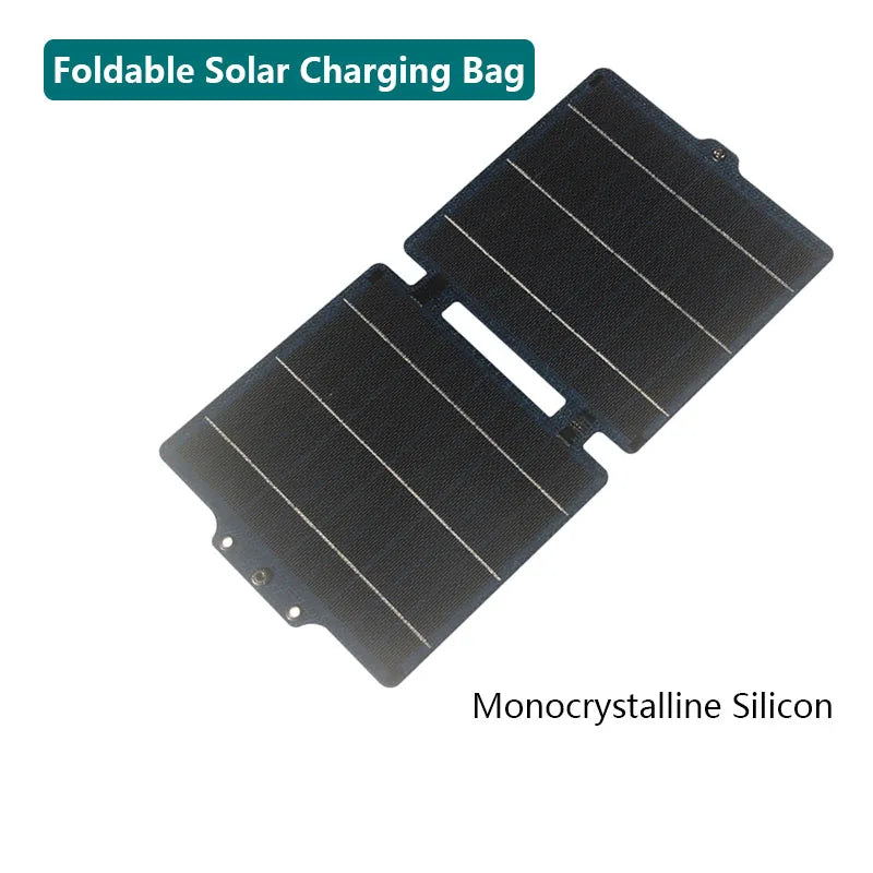 5V 10W ETFE Portable Foldable Solar Charge Panel USB/Type-C Output Foldable Solar Bag Fast Charging for Power Bank Phone Charge