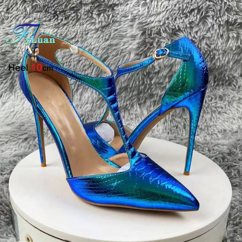 Purple Sandals With Heels For Woman Luxury Party Elegant Dress Shoes Summer Pointy Toe Sexy Sandals Lady 8CM 10CM 12CM Stilettos
