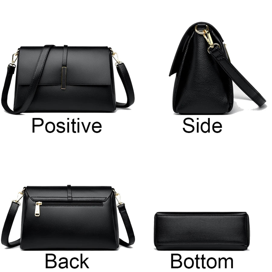 Soft Leather Luxury Shoulder Crossbody Bags for Women 2023 Fashion Purses and Handbags Designer Fashion Ladies Messenger Bag Sac