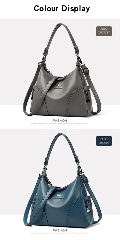 The New Style Bag Leather Luxury Handbags Women Bag Designer Solid Color Women Shoulder Messenger Bags for Women 2024 Sac A Main