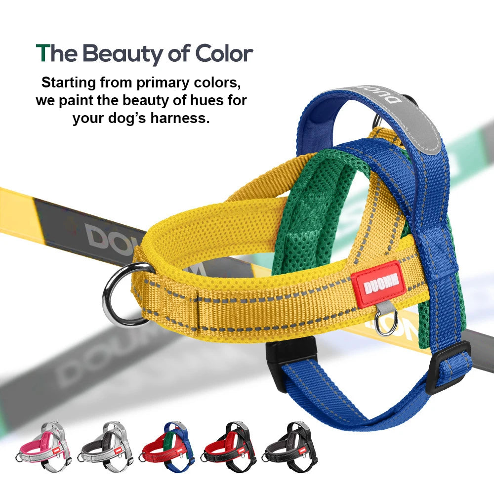 Dog Harness No Pull Saddle-Style Small Medium Dogs Walking No Choke Bichon Outdoor Safety Reflective Vest Pet Chest Harness