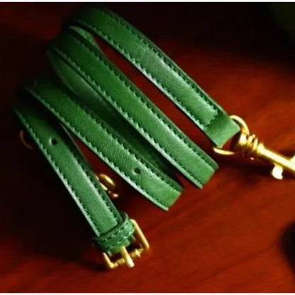 Luxury Leather Green Bucket Bag Retro Metal Handle Large Capacity Tote Bag Fashionable Casual Solid Color Shoulder Bag