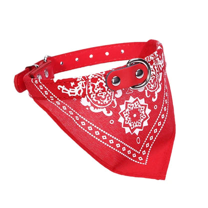 PU Cat Dog Collar with Scarf for Small Medium Dogs Chihuahua Corgi Puppy Adjustable Collars Pet Supplies Accesorios Para Perros
