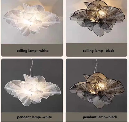 Nordic Classic Ceiling lamps Black/White PVC Modern Designer Lamp Bedroom Home Decor Lighting Dining Room LED Pendant Lights