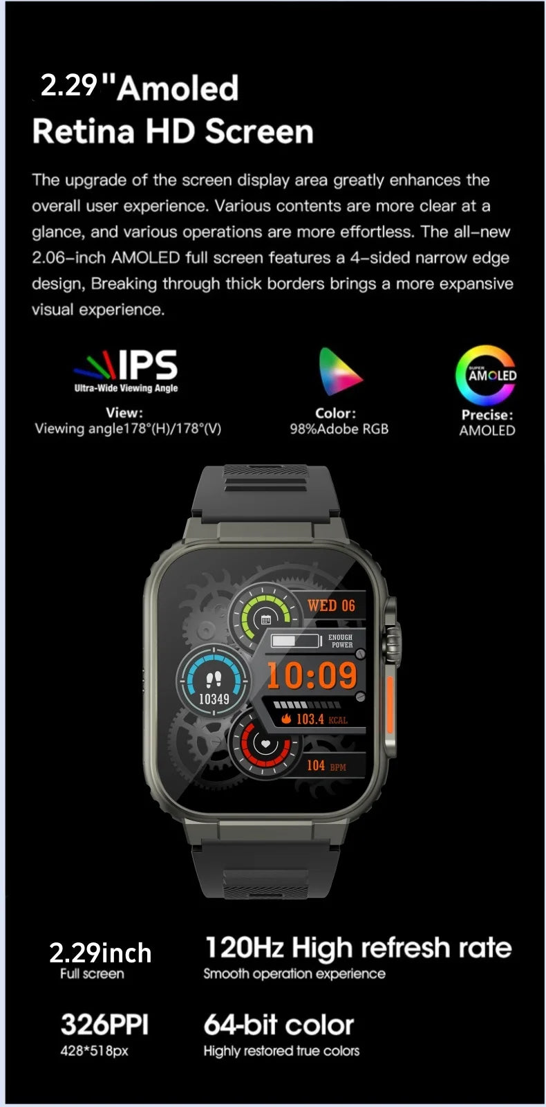 Microwear Ultra Ai3 Smartwatch 5G 180° Rotating Camera Google Play GPS WIFI 2.29inch Amoled HD Display 4G Calling Smartwatch Men