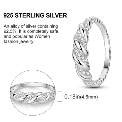 2026 New 925 Sterling Silver Rings Zircon Sparkling CZ Rings Rings For Women Original Wedding Fine Jewelry Accessories Gifts