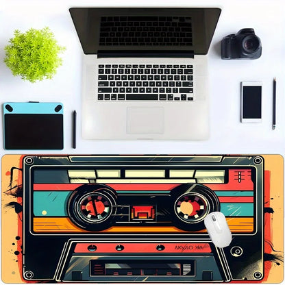 Music Cassette Tape Design Mouse Pad Desk mat High quality material gaming mat Natural rubber base suitable for office and game