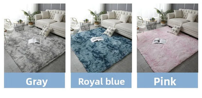 Nordic Ins Wind Tie-dye Gradual Change Silk Plush PV Plush Living Room Coffee Table Mattress Bedside Bedroom Dining Room Carpet