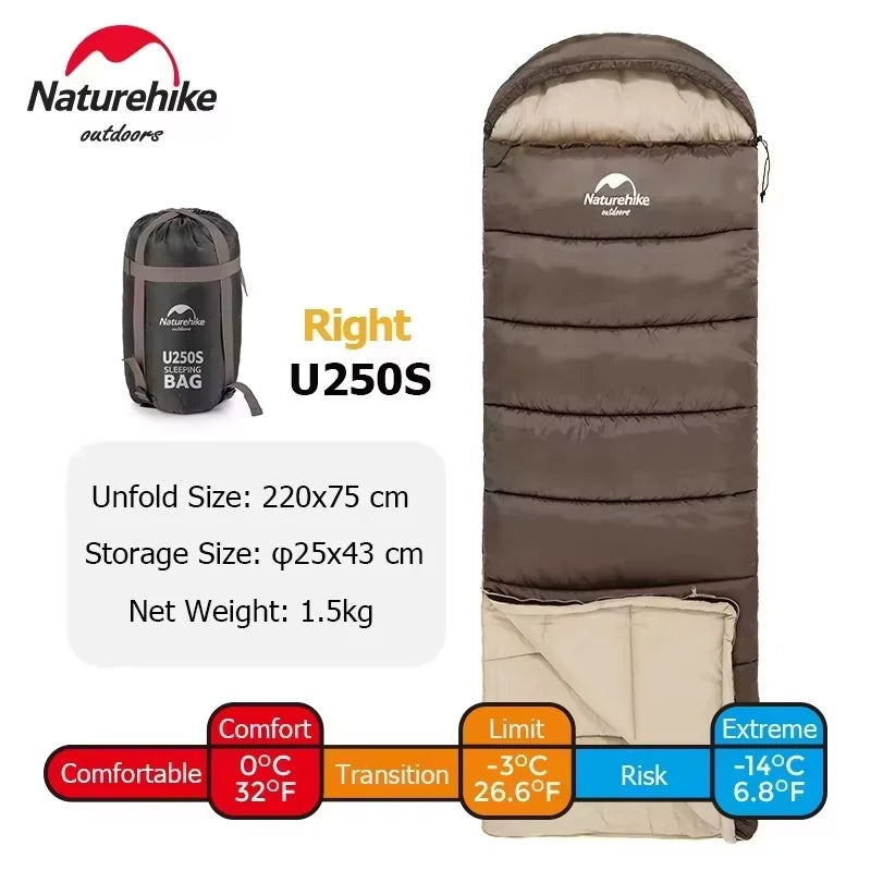 Naturehike Sleeping Bag Ultralight Winter Sleeping Bag Lightweight Waterproof Sleeping Bag Outdoor Camping Sleeping Bag
