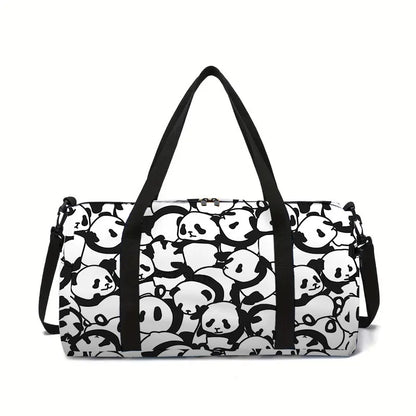 animal horse panda cat dog 3D Printed Large Capacity Travel Bags Barrel Shape Crossbody Bag Outdoor Sports Bags Gym Yoga Bag