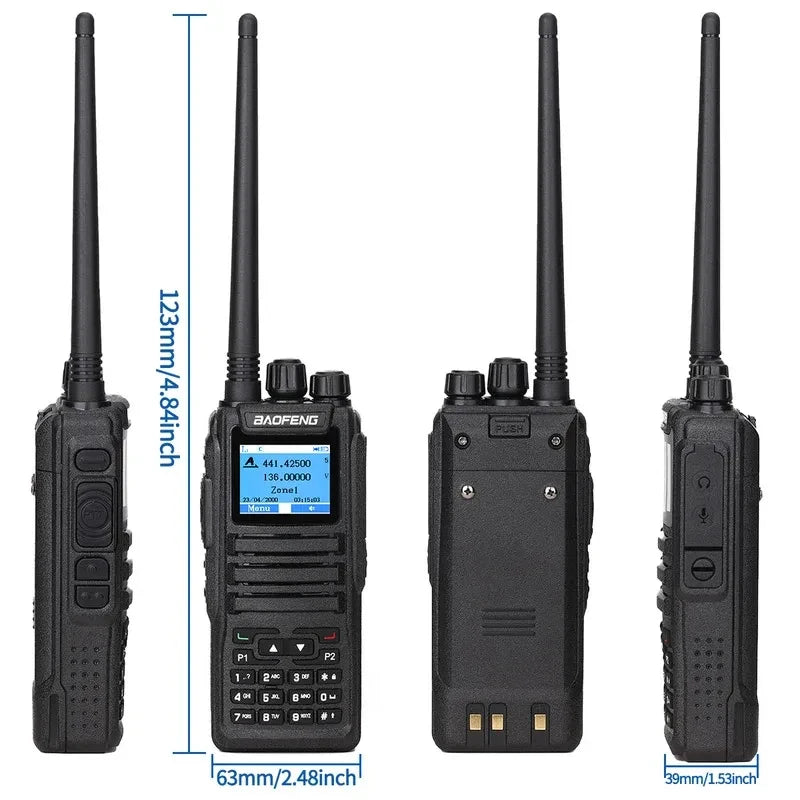 Dmr Digital Two Way Radio Baofeng Dm-1701 Dual Band Vhf/Uhf 3000 Channel Dual Time Slot Ham Radio For Professional Communication
