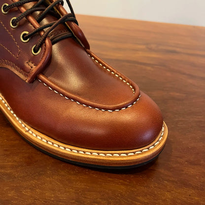 C62 Retro Suede Leather Men Work Boots Brown High Top Lace Up Hand Stitched Thick Sole Biker Ankle Shoes Outdoor Casual Footwear