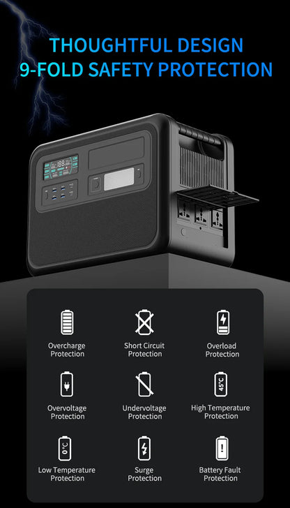 4020WH 1200W Portable Power Station 902WH 1000W Lifepo4 Battery Pure Sinve Wave Solar Generator for Emergency Power Supply