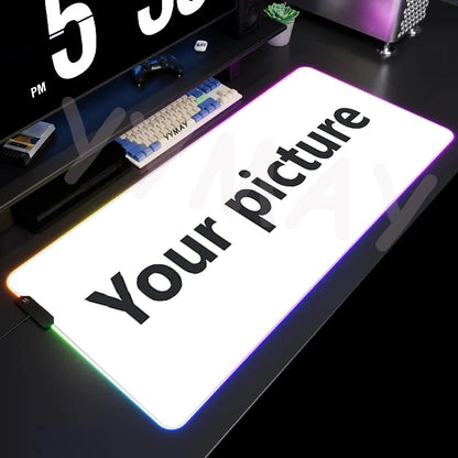 Sexy GirlLED Gaming Mousepads Large Backlight Desk Mat Non-Slip Gamer Mousepad Locking Edge RGB Mouse Pad Luminous Mouse Mat