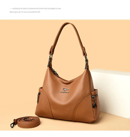 The New Style Bag Leather Luxury Handbags Women Bag Designer Solid Color Women Shoulder Messenger Bags for Women 2024 Sac A Main