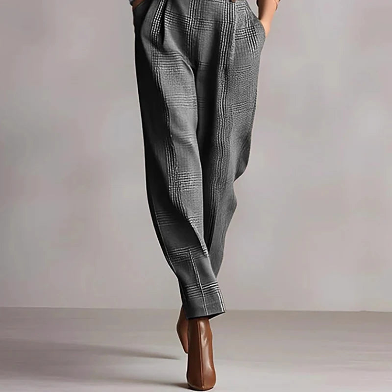 Vintage Plaid Print High Waist Jumpsuits Woman Elegant Shirt Collar Button Slim Bodysuit Fall Long Sleeve Pocket Romper Overalls