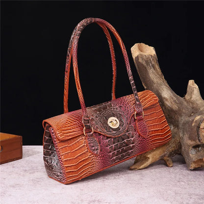 XMESSUN New Crocodile Pattern Handbag Bags for Women 2026 Fashion Designer Luxury Vintage Lady PU Leather Shoulder Crossbody Bag