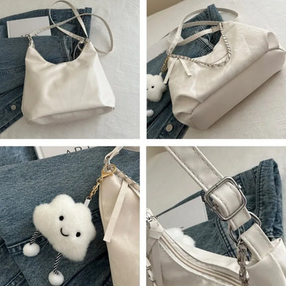 New Summer Chain Commuting Bag, Casual Student Soft Face Large Capacity Bag for Women, Fashion Single Shoulder Crossbody Bags