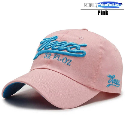 Letters 3D Embroidery Cotton Adjustable Baseball Cap Sun Hat Trucker Caps Dad Hats
