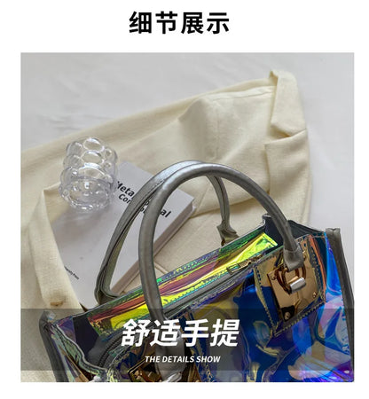 Fashionable Plastic Dazzling Colors Casual Crossbody Bags for Women Ladies Luxury Designer Tote Handbags Travel Shoulder Bag Sac