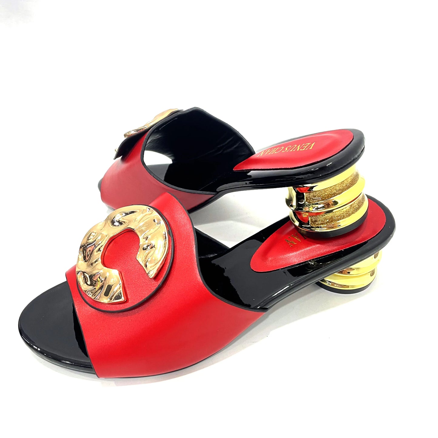 Blue Italian Women Wedding Pumps Decorated with Rhinestone Slip on Shoes for Women Nigerian Shoes Luxury Sandals Women