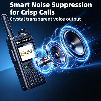 MOTOLOLA Zello 2G 3G 4G POC Walkie Talkie Android 8.1 Bluetooth Global PTT WiFi Handheld bidirectional radio 5000km