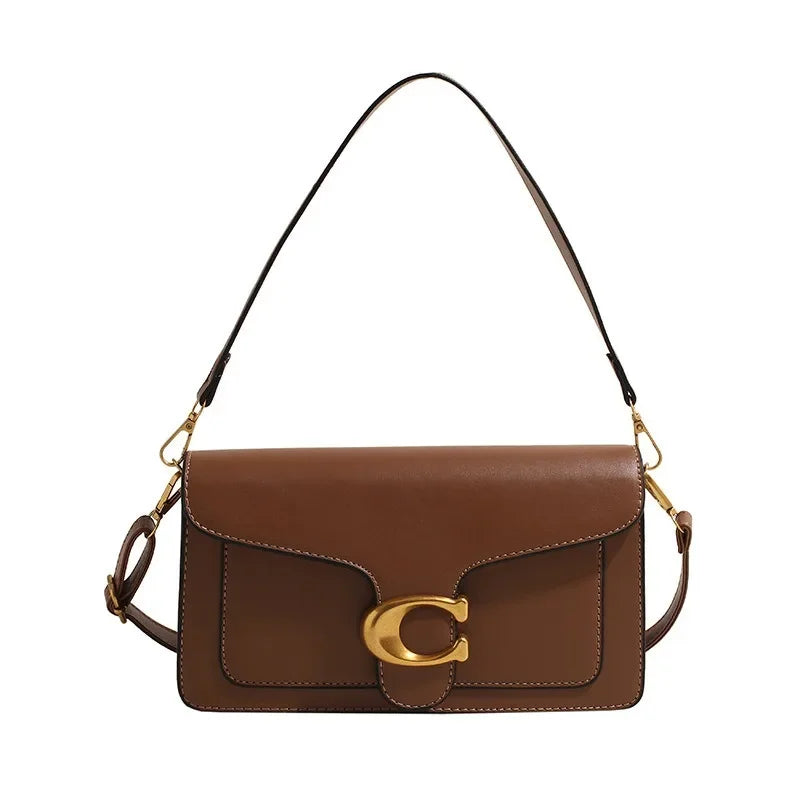 26 New Niche Bag Women's Premium Texture Solid Color Simple and Versatile Small Square & Commuter Multi-Compartment Shoulder Bag